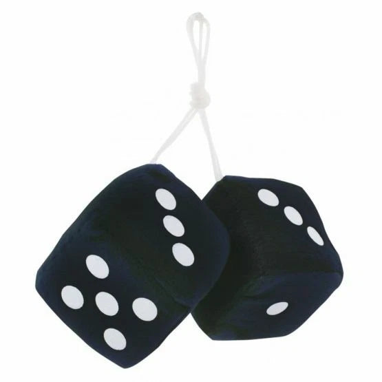 Fuzzy Dice Car Accessory for Novelty Mirror Hanging for Universal Models