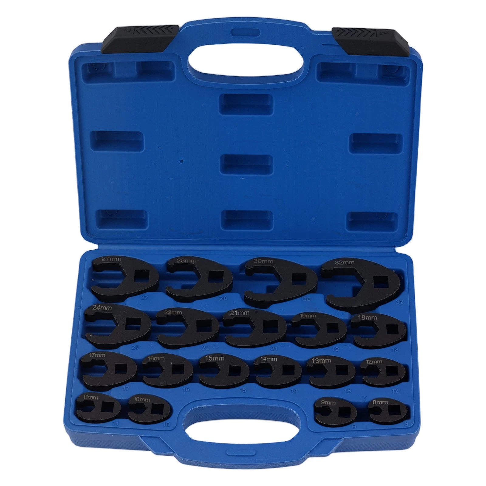 Set of 19 Crows Foot Wrenches 1/2" 3/8" 8-32mm Socket Tool Kit