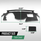 Dashboard Cover for Hyundai Sonata (2011–2014) - Soft TPE Black Overlay