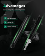 Set of 4 Front Rear Shocks Struts for Nissan Sentra (2007–2012)