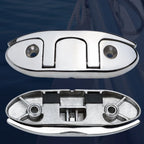 316 Stainless Steel Folding Boat Rope Cleat for Docking (4in, 6in)