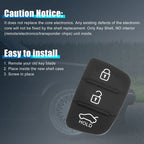 3 Button Car Remote Fob Case Insert Rubber Pad for Hyundai
