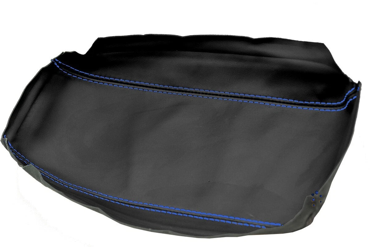 Leather Console Lid Armrest Cover for Chevrolet Cobalt (2005–2010) Blue Stitch