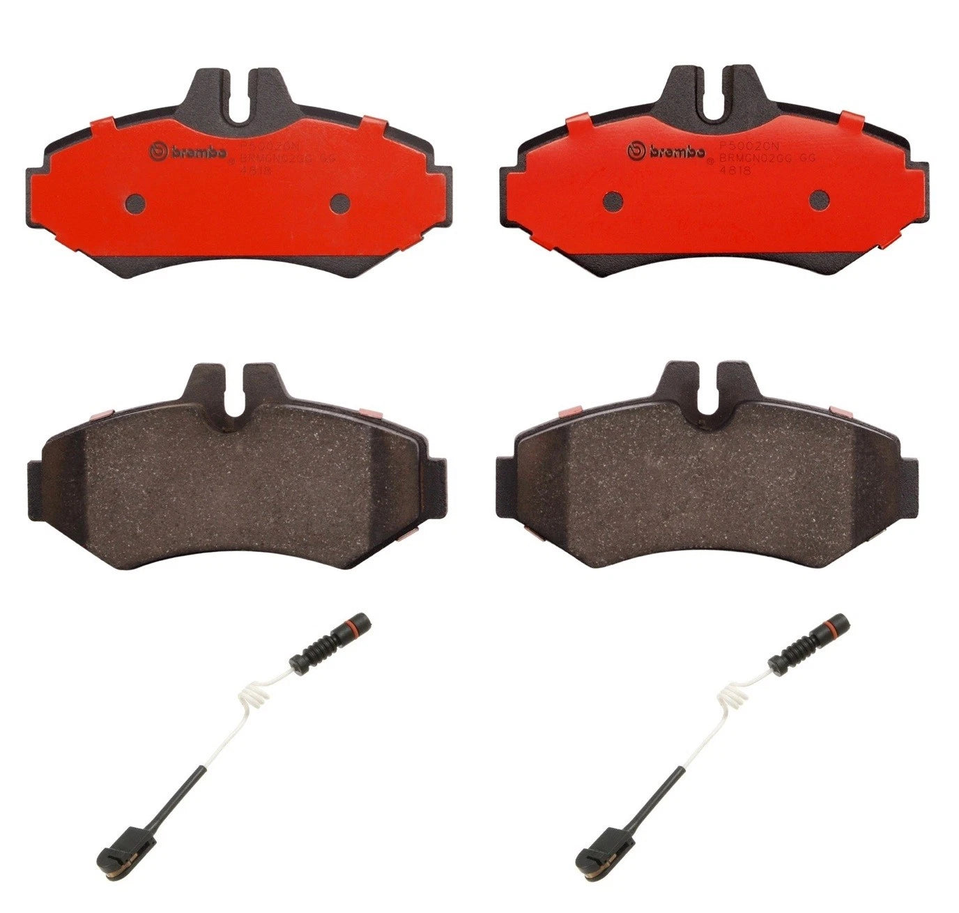 Rear Ceramic Disc Brake Pads Set & 2 Sensors for Dodge Sprinter 2500 (2004)