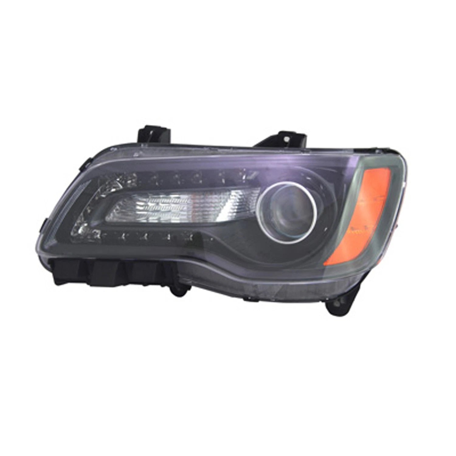 Replacement Black Driver Halogen Headlight Assembly for 2012-14 Chrysler 300