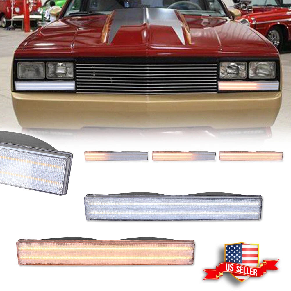 Clear Switchback LED Turn Signal Lights for El Camino Malibu (1982–1987)