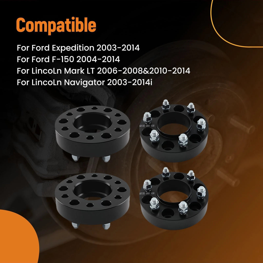 4X 38mm Hub Centric Wheel Spacers 6x5.31" for Ford F-150 Expedition
