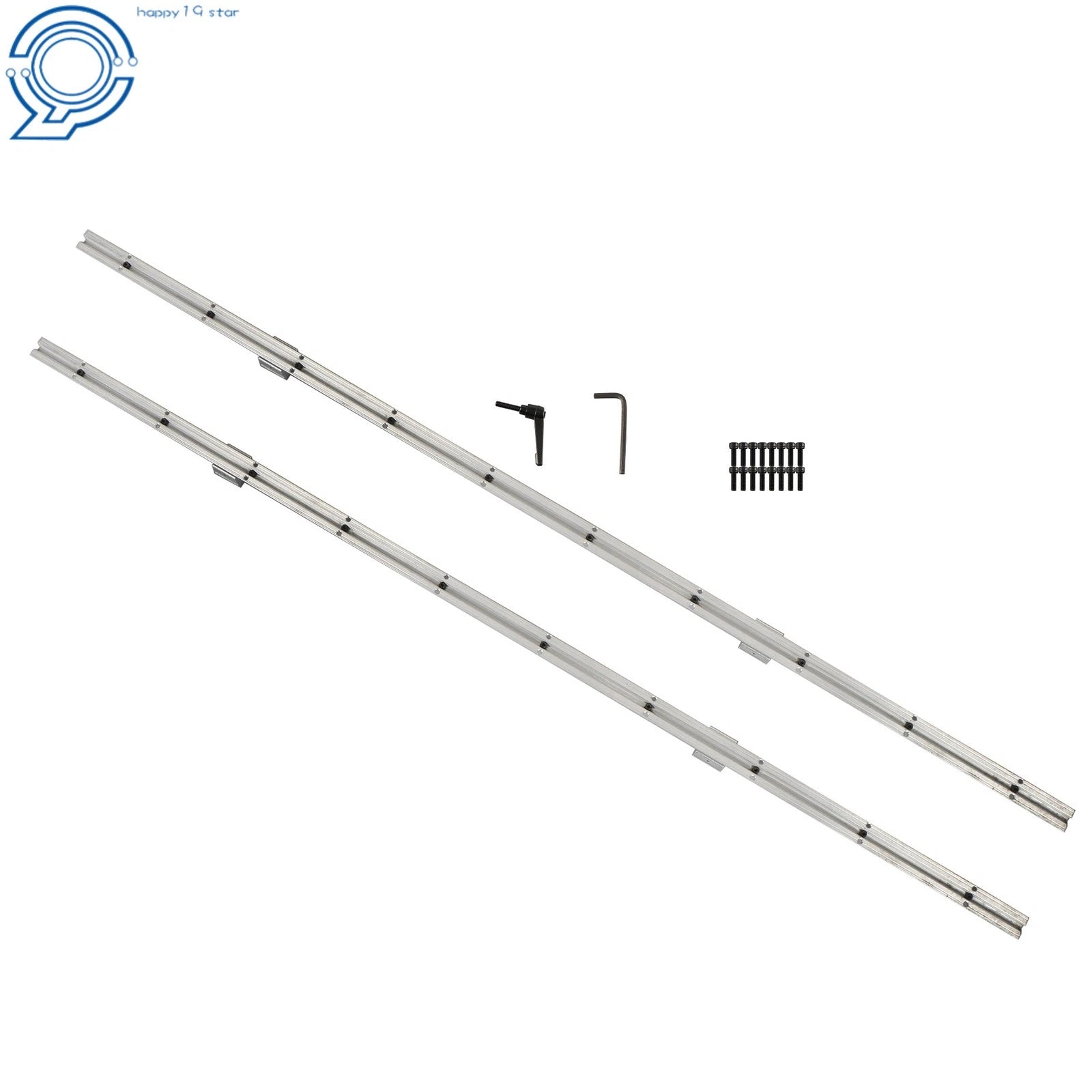 Set of 2 Linear Rails with 4 SBR12UU Blocks for CNC Machines (1500mm)