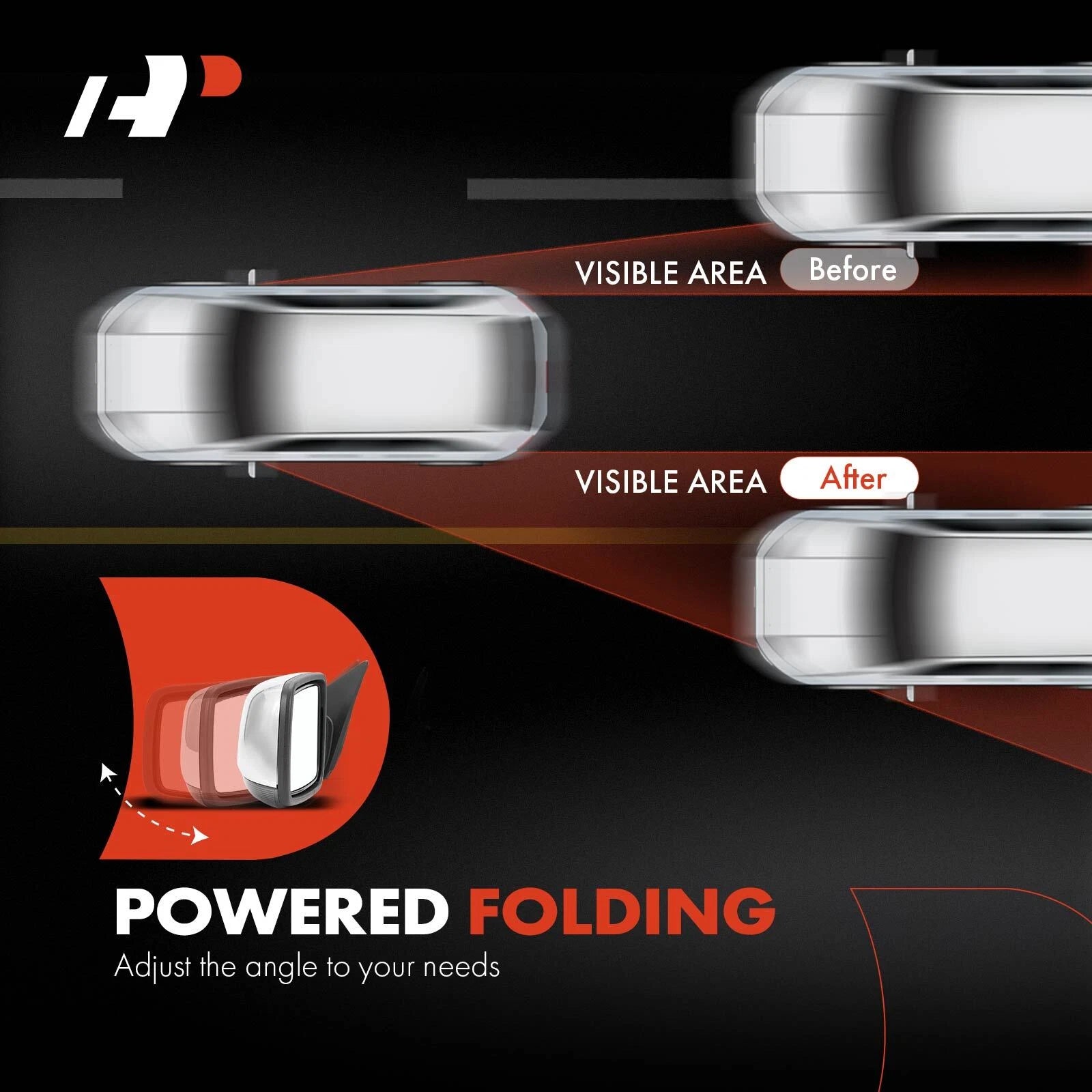 Power Towing Mirrors for Dodge Ram 1500 2500 (2010-2022)