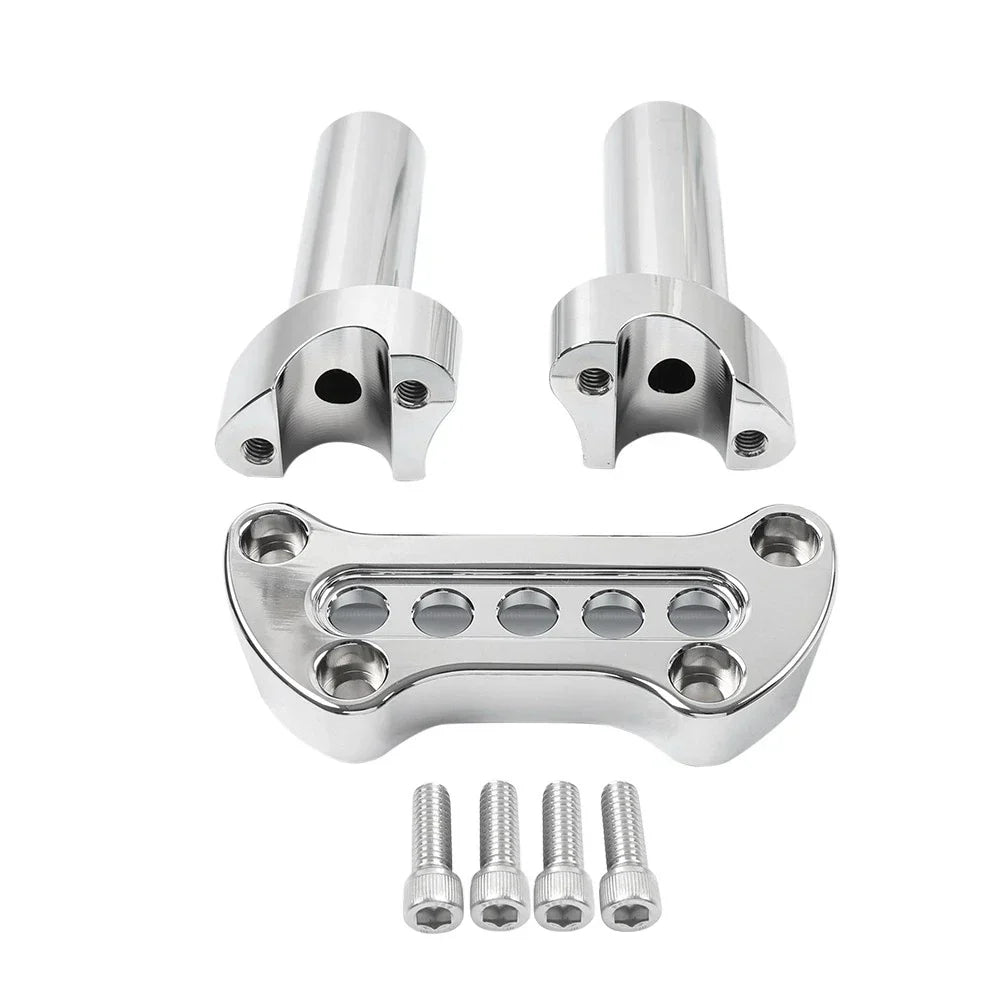 4" Chrome Handlebar Riser 1" Top Clamp for Harley Road Glide Softail (2001-2023)