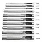 10pcs Leather Craft Hollow Drilling Puncher Set with Steel Punches