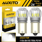 2X 1156 White LED Turn Signal Bulbs for Canbus Backup Lamp