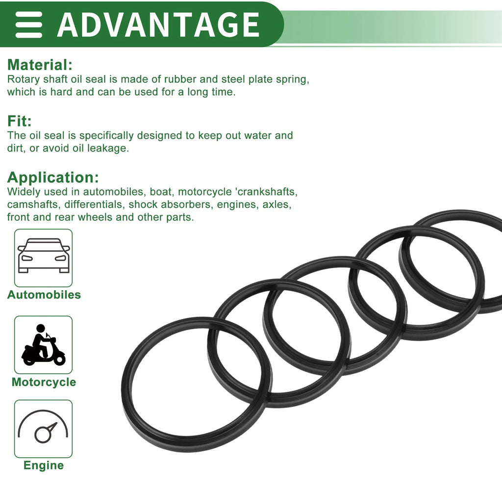 Set of 5 Oil Seal Rotary Shaft Seal NBR Rubber 75x85x6mm