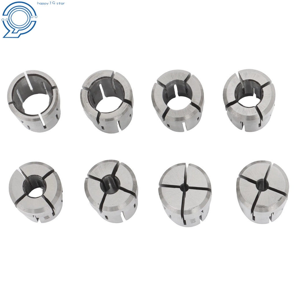 8pc Double Angle Collet Set for CNC Mill Lathe (1/8 to 9/16 Inch)