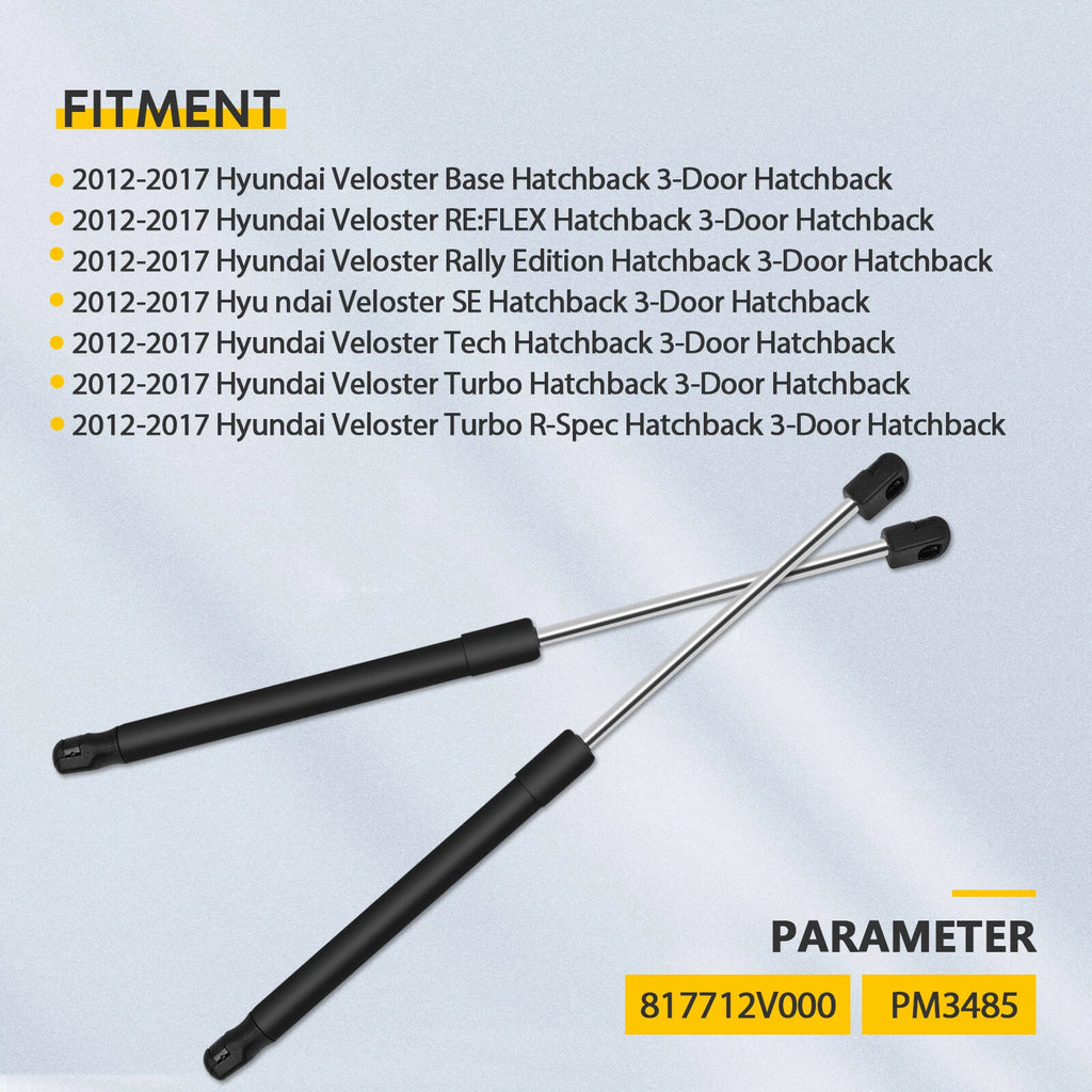 2X Rear Hatch Lift Supports for Hyundai Veloster (2012–2017)