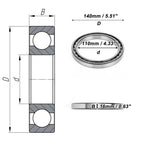 Deep Groove Ball Bearing 110x140x16mm for Scooter Skateboard (1 Pc)