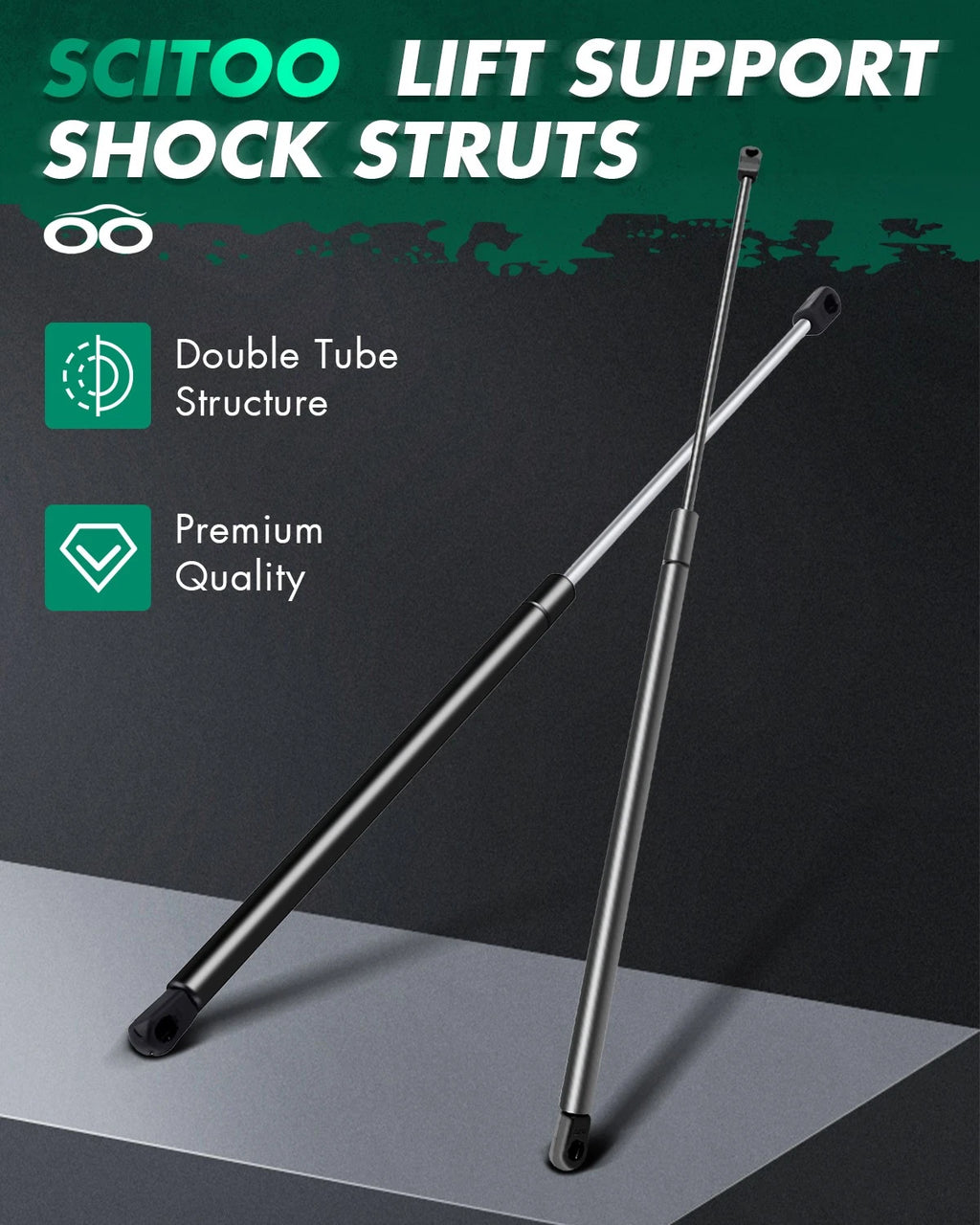 2 Hood Hatch Tailgate Lift Supports for Volkswagen Beetle (1998–2010)