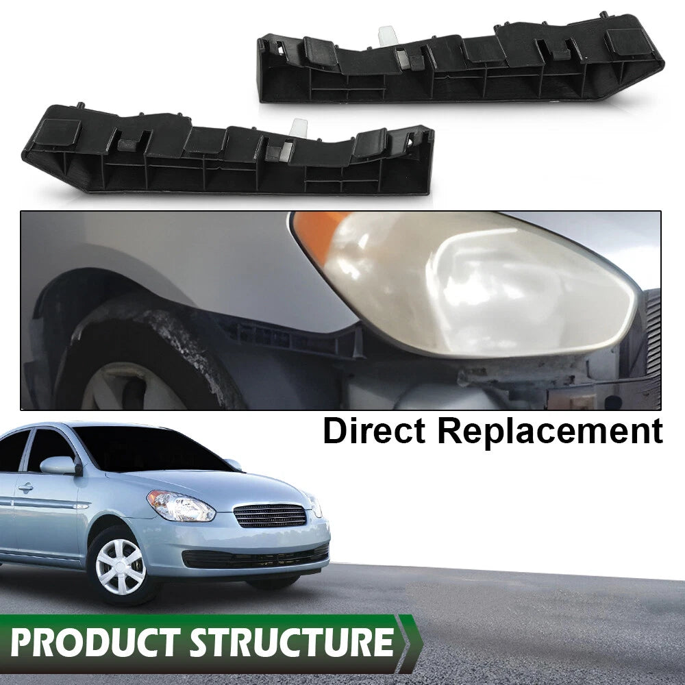 Front Upper Bumper Bracket Set for Hyundai Accent (2006–2011)