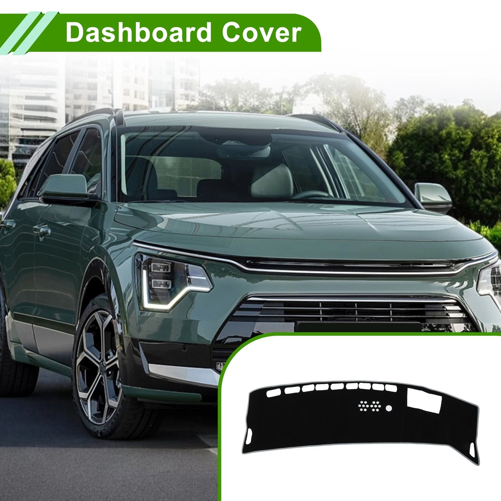 Dashboard Cover for Kia Niro (EV/PHEV/HEV) (2023–2025) Polyester Black Gray