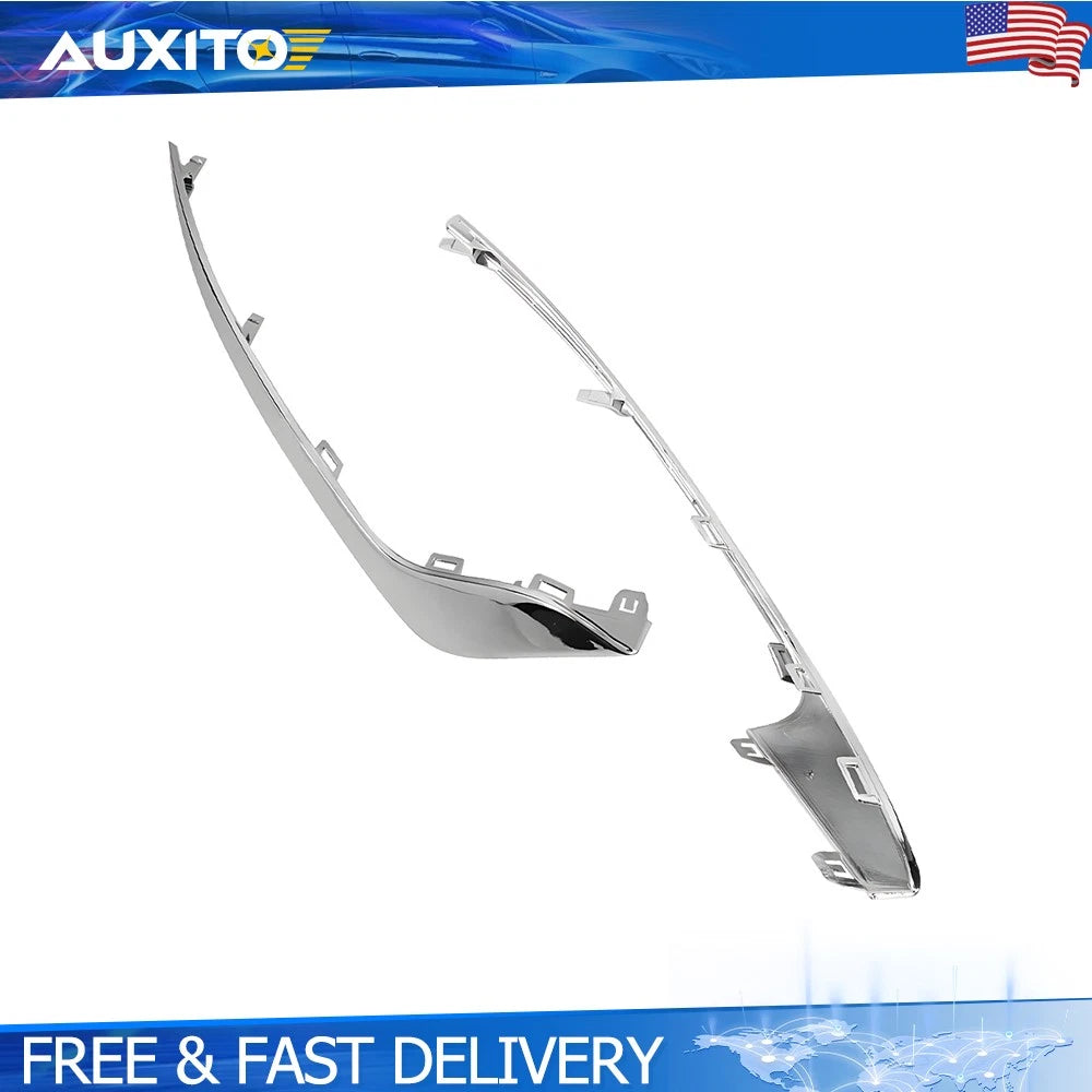 Set of 2 Chrome Front Bumper Fog Light Trim for Ford Fusion (2019–2020)