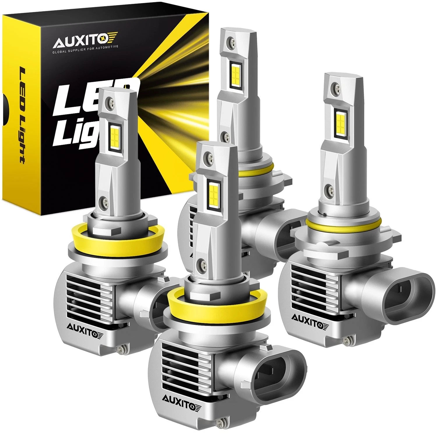 4Pcs Q16 9005 H11 Combo LED Headlight Bulbs for