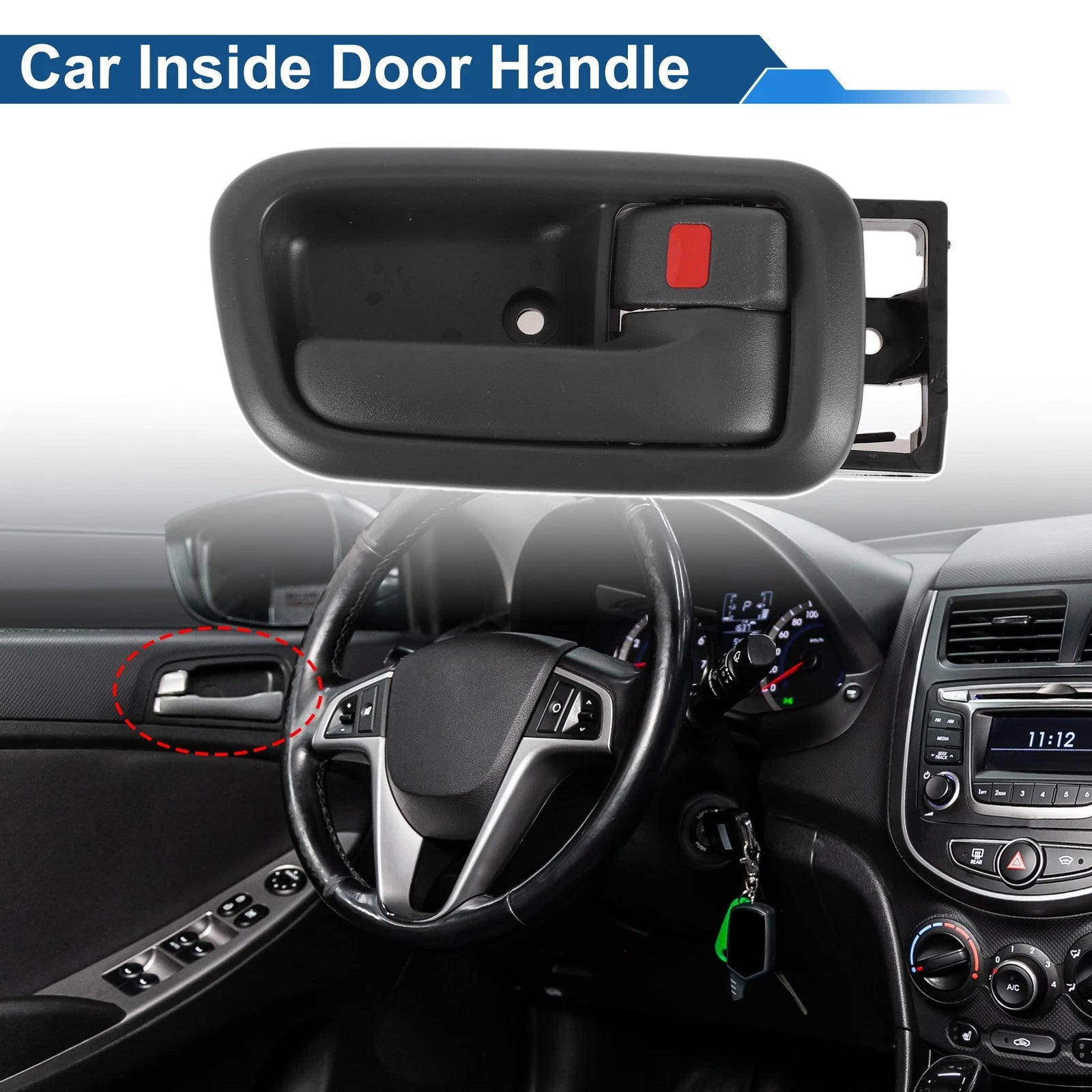 Front Driver Side Interior Door Handle for Toyota Tundra (2000–2006) No.692050C010