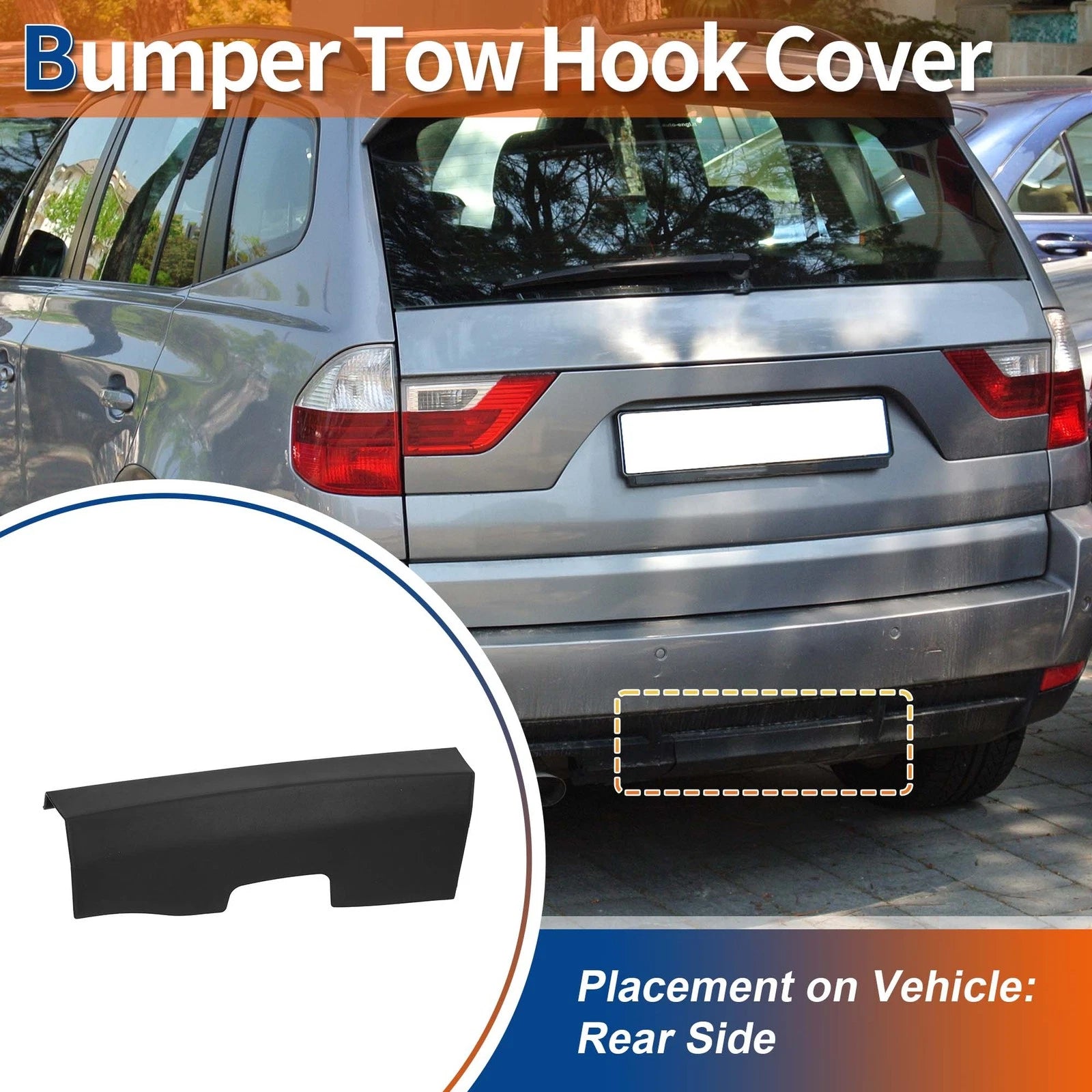 Tow Hook Cover for BMW X3 E83 (2006–2010) No. 51123416243 Unpainted