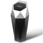 Portable Dustbin Trash Can for Vehicle (Silver)