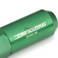 20x M12x1.25 Open End Green Hexagon Lug Nuts + Adapter for JDM Vehicles