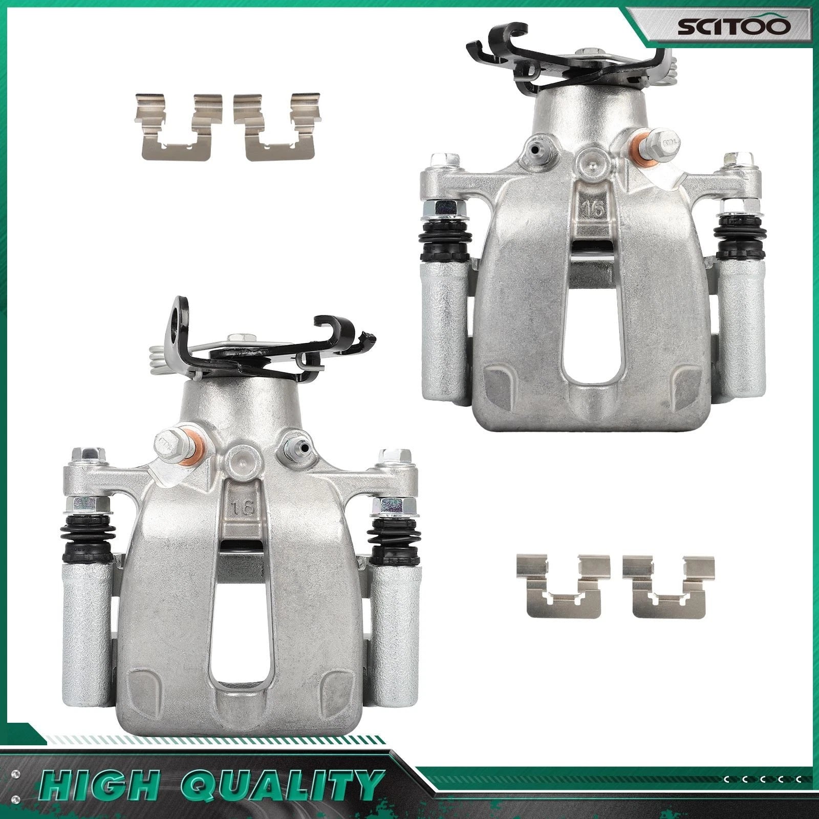 Pair Rear Brake Calipers for Buick LaCrosse (2012–2016) & Regal (2011–2017) w/ Bracket