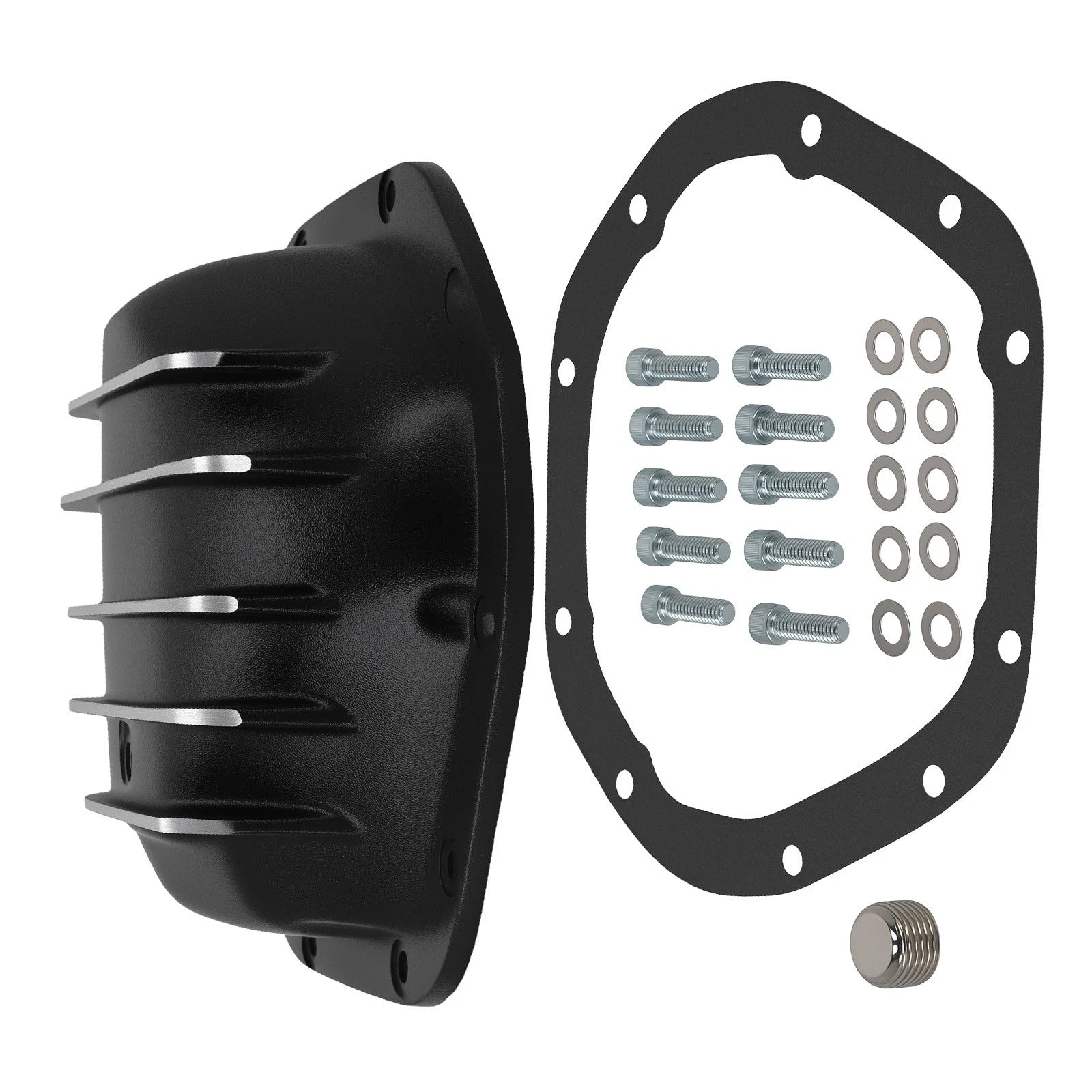 Black Differential Cover for Ford Bronco (1972–1979) SPC4909BKKIT w/Bolts