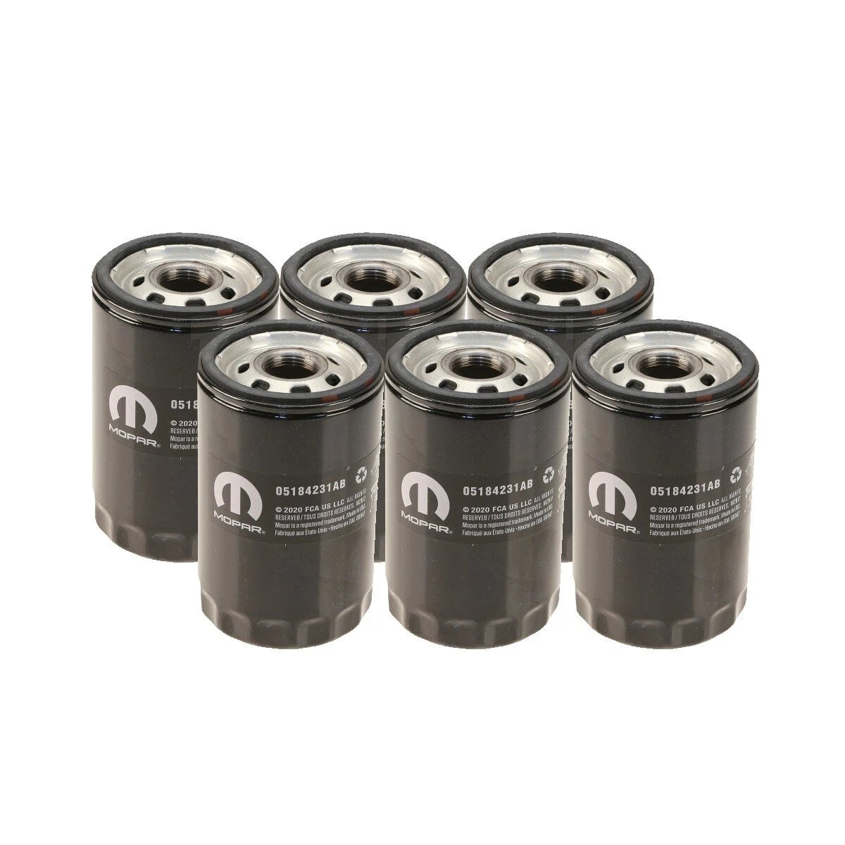 Set of 6 Engine Oil Filters for Dodge Jeep Ram 3.7L V6 (OEM Mopar)