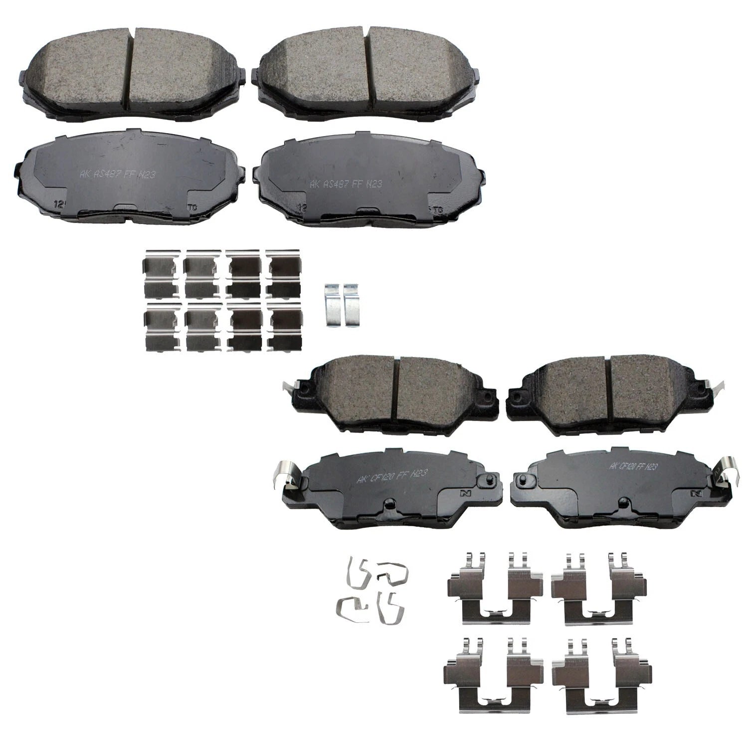 Set of 4 Akebono ProACT Ceramic Disc Brake Pads for Mazda CX-5 (2019–2022)