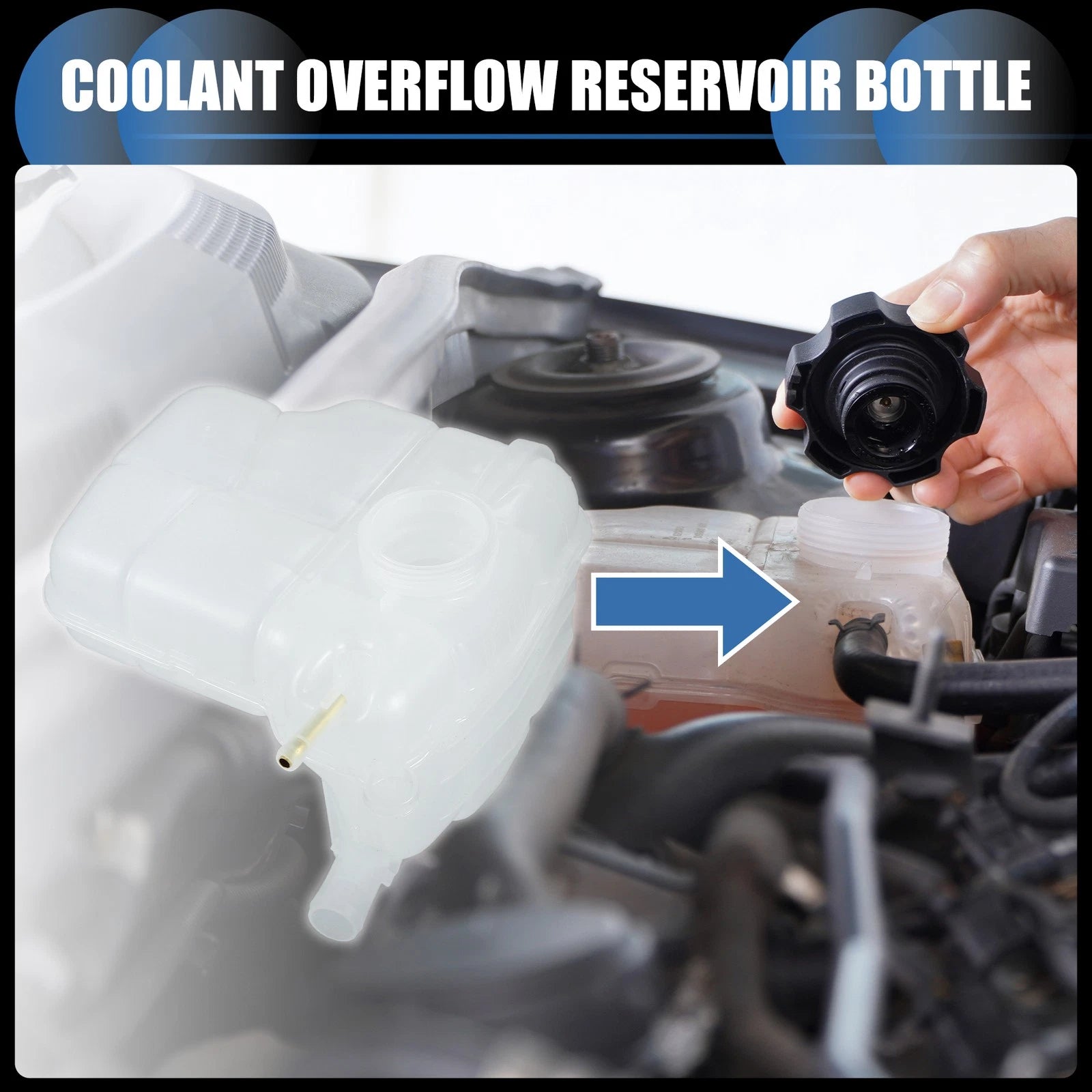 Coolant Expansion Overflow Tank No. 13256823/13370133 for Chevrolet Cruze (2016)