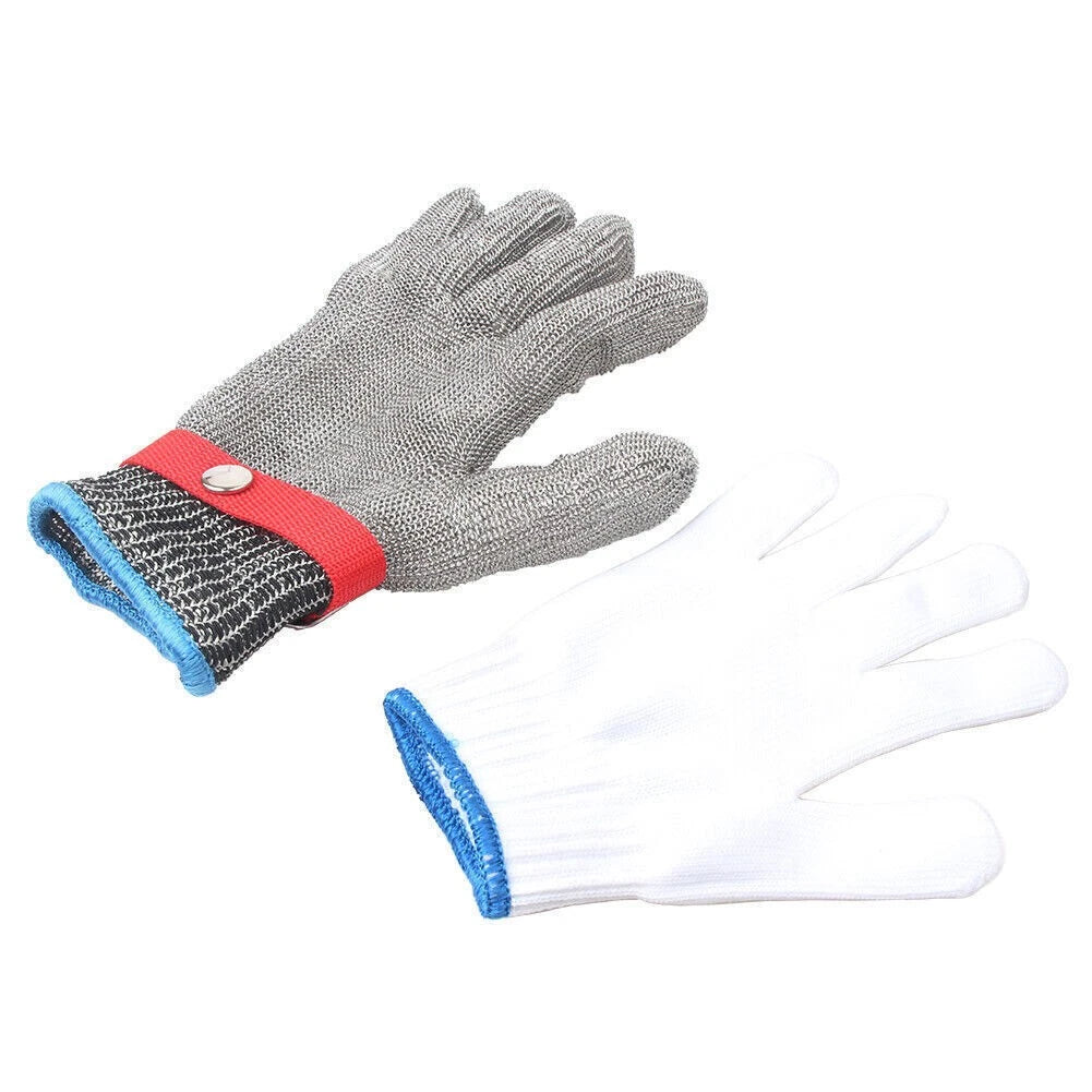 Safety Cut Proof Gloves for Butchers (Stab Resistant, Stainless Steel)