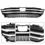 Front Bumper Upper Grille for Honda Pilot (2016–2018) W/Chrome Trim Molding