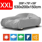 Universal Fit Waterproof Car Cover for Outdoor Use (209" x 79" x 59")