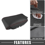 Armrest Protector Cover Pad for Honda Civic (2016–2021) - Red Stitches