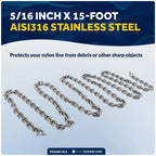 5/16" x 15' Boat Anchor Chain with 2 Shackles for Marine Use (HTG4)