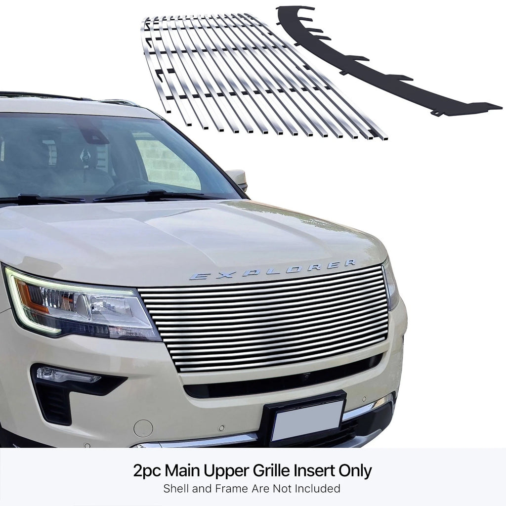 Stainless Chrome Polished Billet Grille for Ford Explorer (2016-2019)