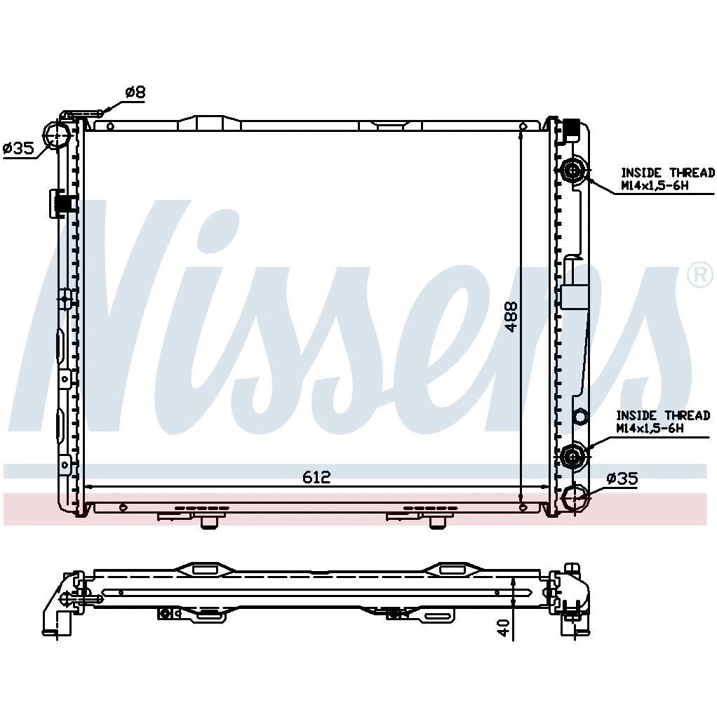 Nissens 62679A Radiator for MB W124 400E 500E E420 E500 (1985–1995)