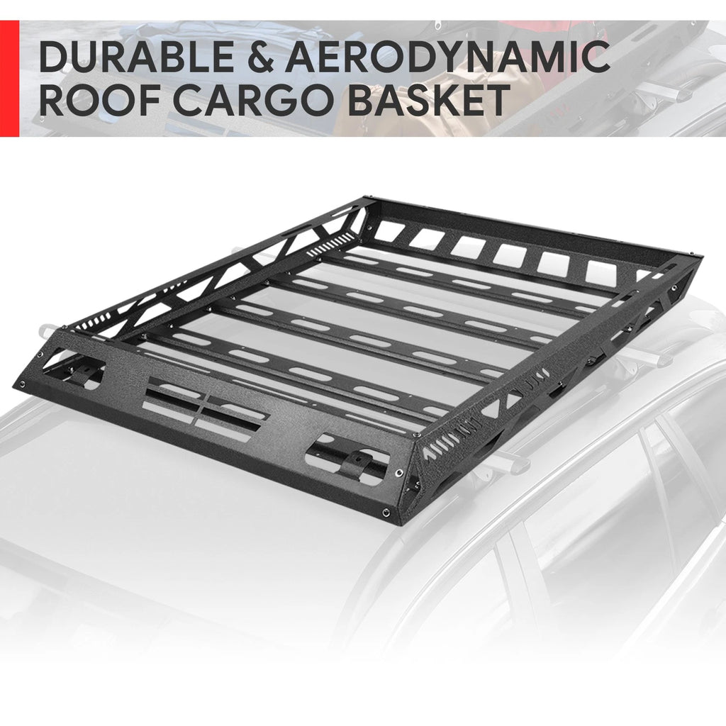 Roof Rack Cargo Carrier Basket for SUV Truck (47" x 36") Black