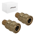 2Pcs 1/4" Quick Connect Male NPT High Pressure Washer Fitting Coupler (—–—)