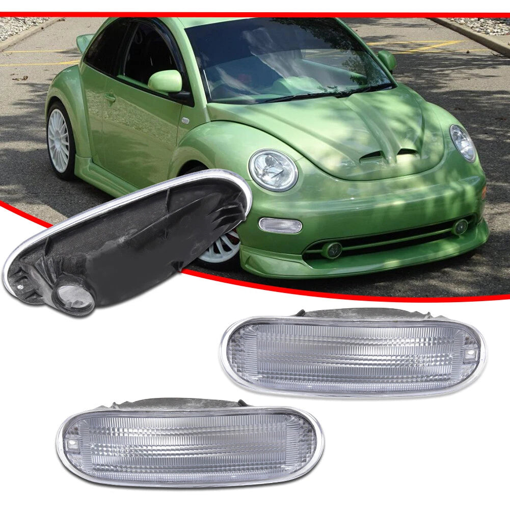 Set of 2 Front Side Marker Turn Signal Light Housings for Beetle (98–05)