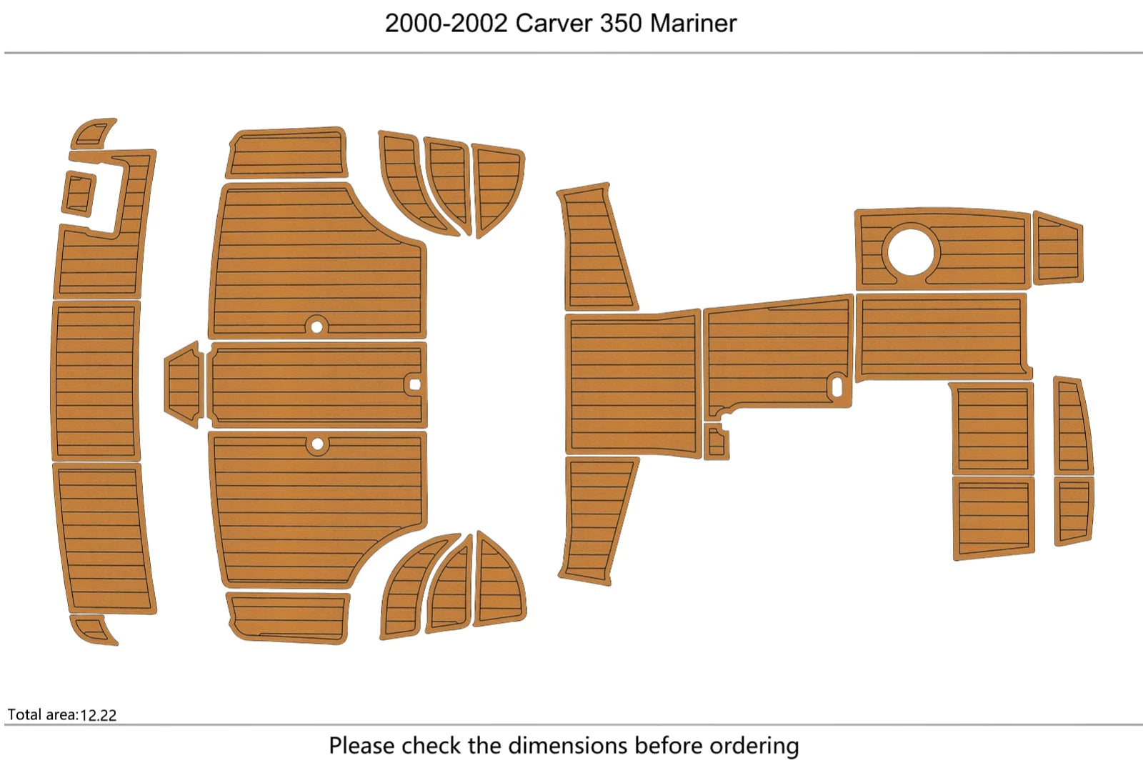 EVA Pad Foam Flooring Mat for Carver 350 Mariner (2001)