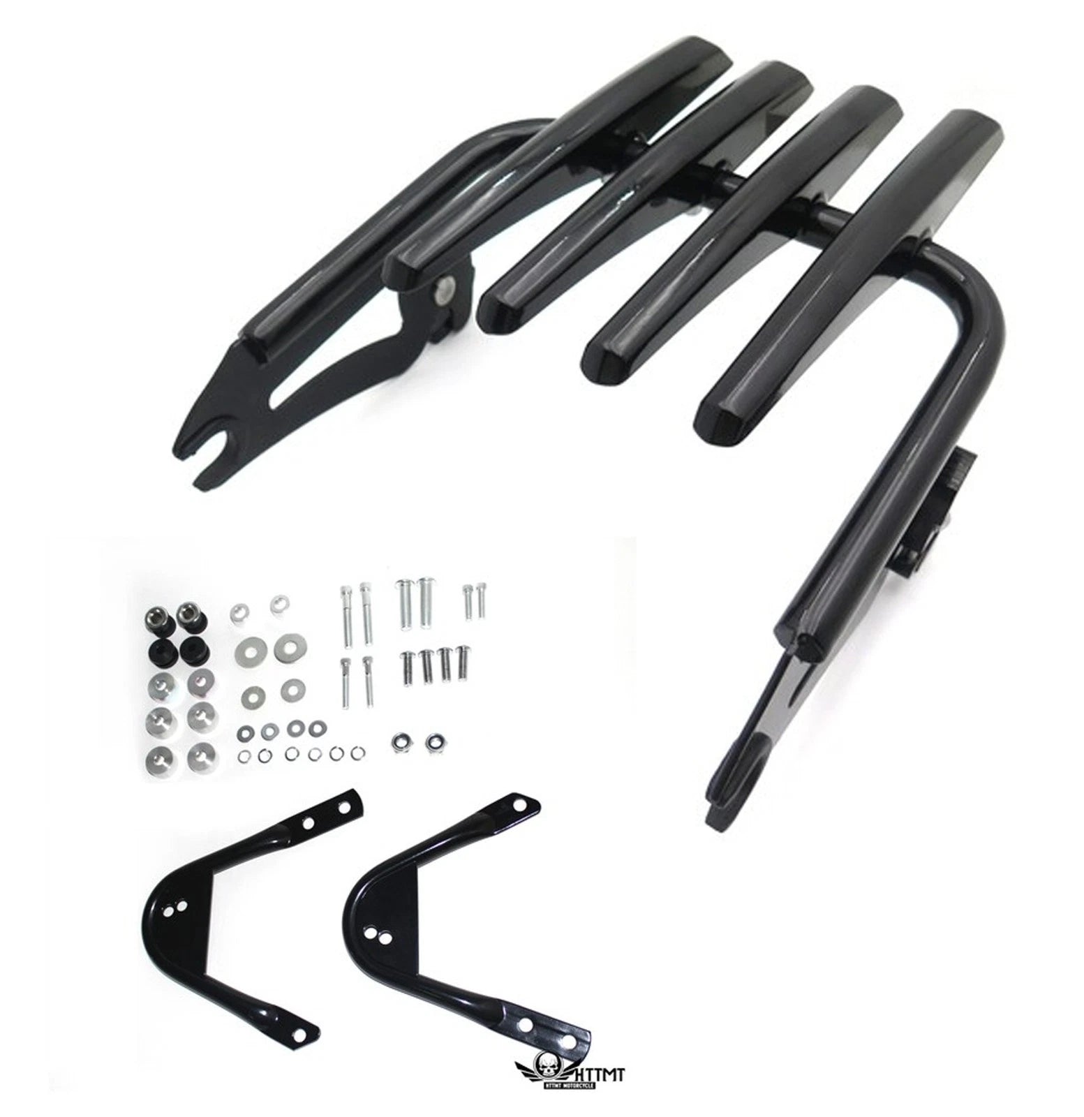 Detachable Skull Stealth Luggage Rack for Harley Touring FLHR FLTR (1997–2008)