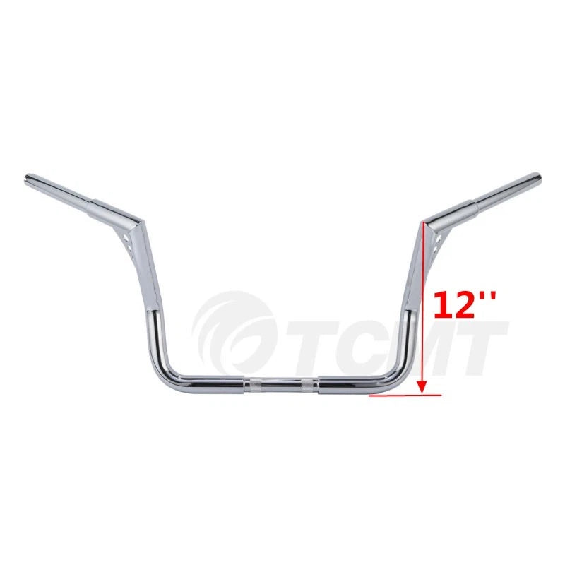 Chrome Ape Hanger Handlebar 1.25" for Harley Touring (1982–2024)