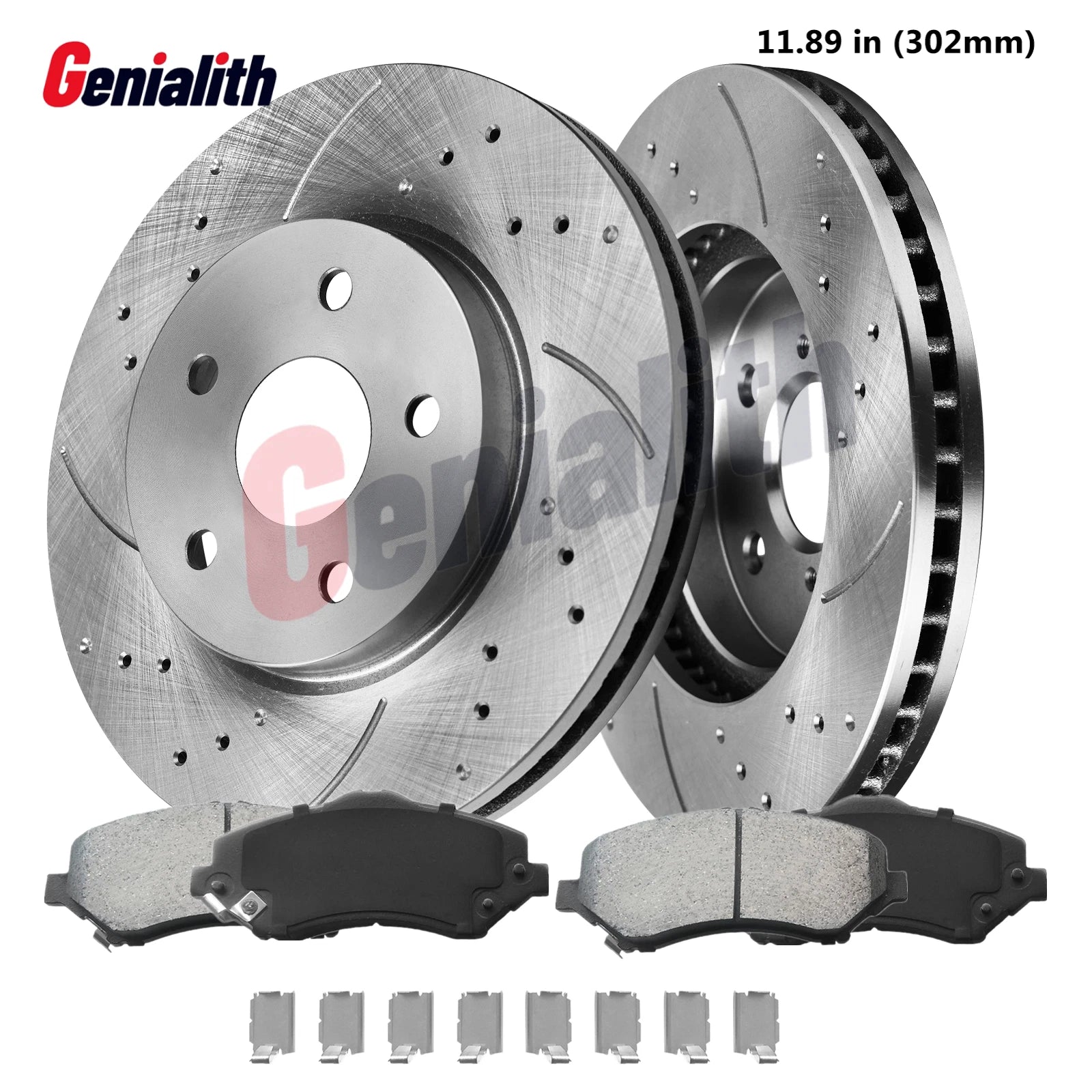 Front Drilled Rotors & Brake Pads for Town & Country Grand Caravan (2008–2016)