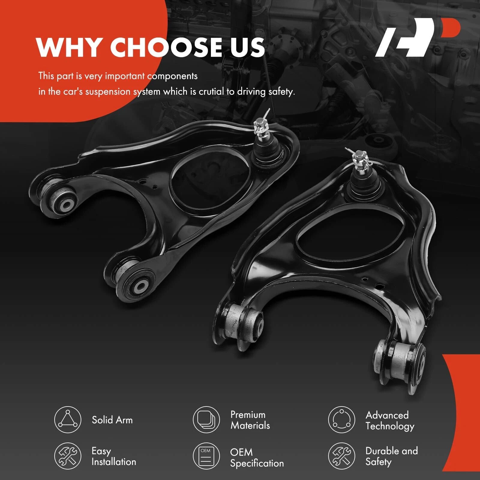 2X Rear Upper Control Arm with Ball Joint for Honda Accord Acura