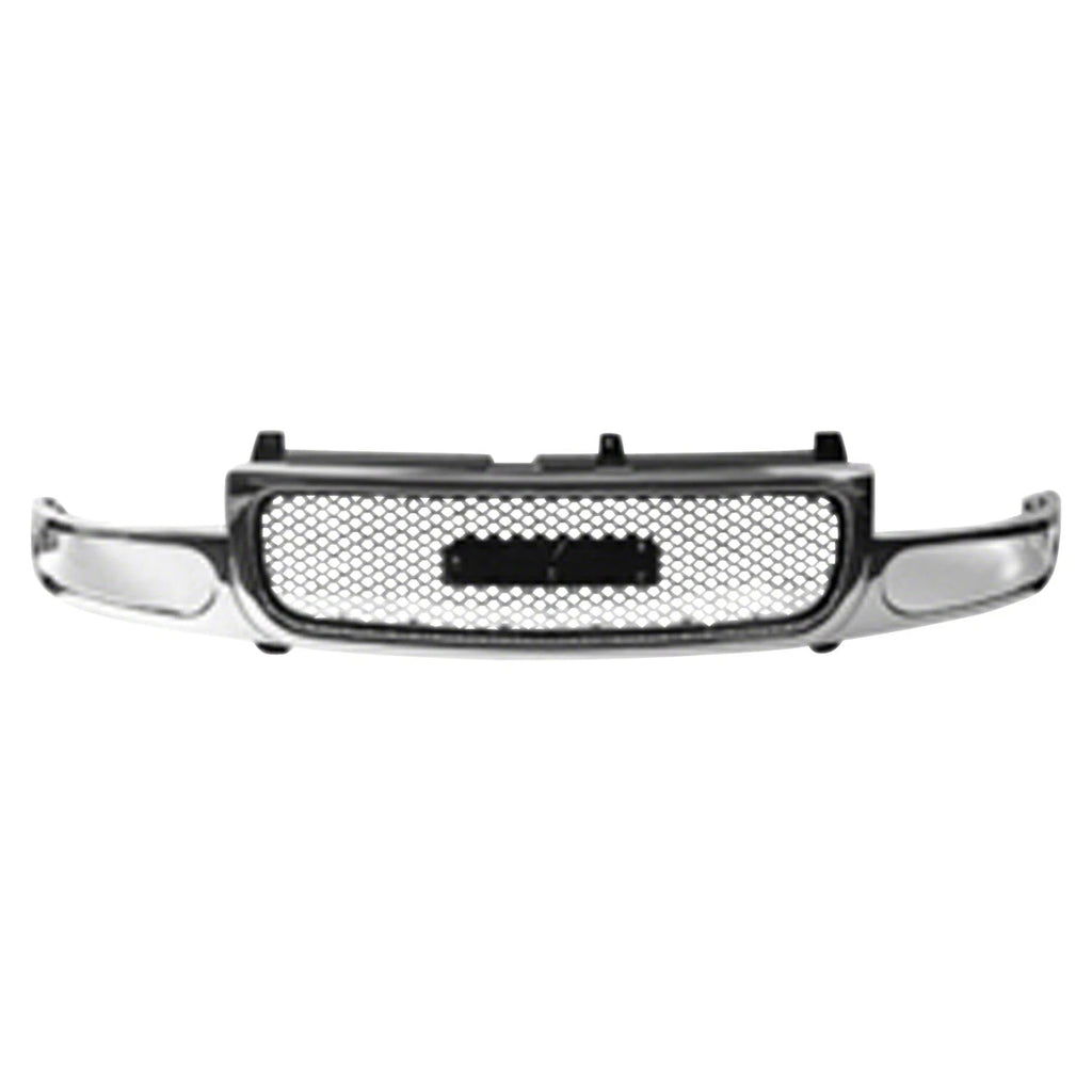 Replacement Silver Chrome Plastic Front Grille (See compatibility Chart)